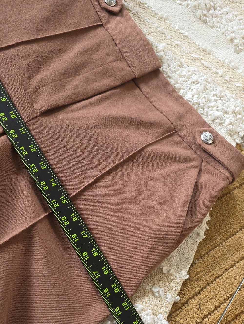 Veronica Beard Cocoa Brown Stretch High-Rise Flared Twill Pants 12 Tall - Picture 11 of 13